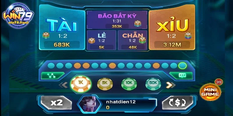 Các cửa cược phổ biến trong game sicbo