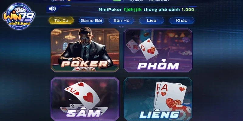 Game bài phỏm trò chơi nổi tiếng trên thị trường