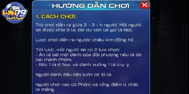 Luật chơi bài chi tiết tại Win79 dành cho bạn