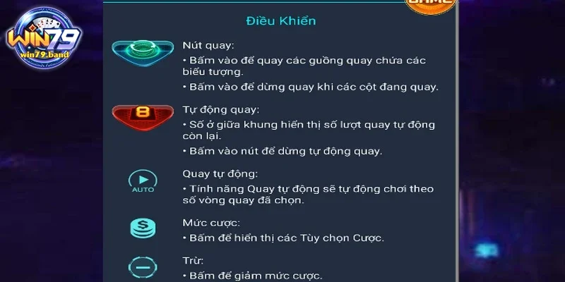 Nút điều khiến cơ bản trong game nổ hũ Alita