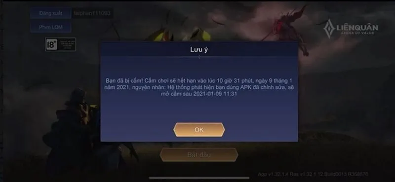 Thay đổi mật khẩu ngay sau khi nhận tài khoản game miễn phí 