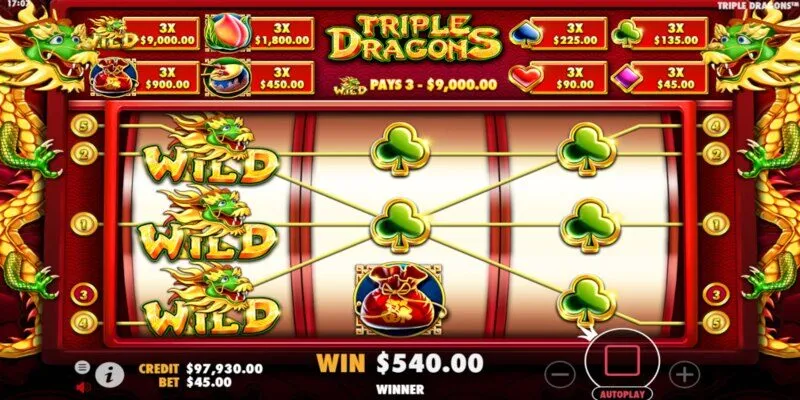 Cách chơi quay hũ Triple Dragons Slot